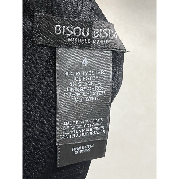 Women’s Bisou Bisou Michele Boubot Black Stretch Mini Halter Party Dress Size 4 - Picture 6 of 6